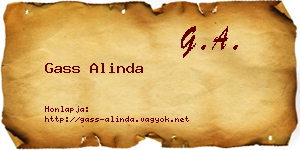 Gass Alinda névjegykártya